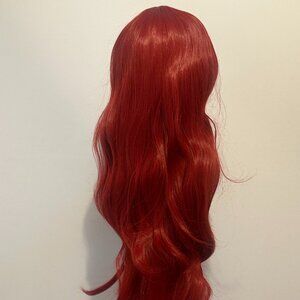 Ariel‑Inspired 30” Red Wig – Synthetic, With Bangs
